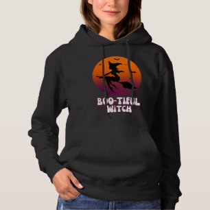BOO-TIFUL WITCH SILHOUETTE HALLOWEEN WOMEN HOODIE