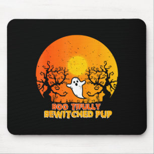 Boo-Tifully Bewitched Puppy Dog Halloween Mouse Pad