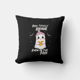 Boo-tifully Brave Ghost in the Dark Cushion