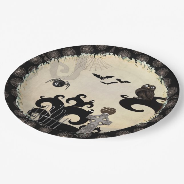 Boo-Tilicious Halloween EVENT PARTY Paper Plate (Angled)