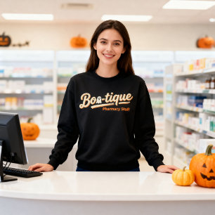 Boo-tique Pharmacy Staff Cute Ghost Halloween Sweatshirt