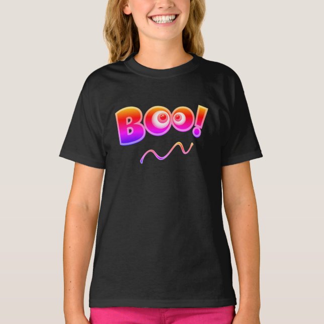 Boo to Happy Halloween costume for girls T-Shirt (Front)