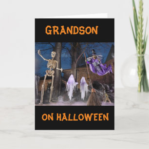 "BOO TO YOU" **GRANDSON** HAPPY HALLOWEEN CARD