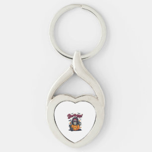 Boo to You Halloween Skeleton Pumpkin Key Ring