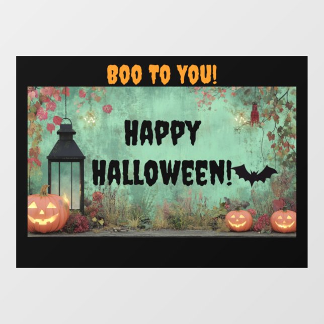 Boo To You Halloween Window Cling (Sheet)