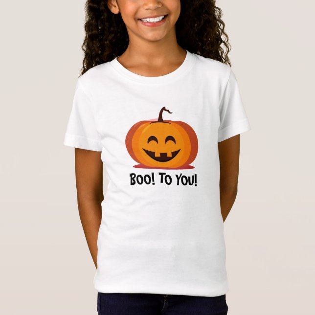 Boo to You! Smiling Pumpkin  T-Shirt (Front)