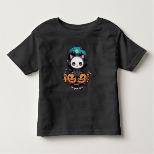 Boo to You Too   Cute Cat Bat Wings & Pumpkin Toddler T-Shirt