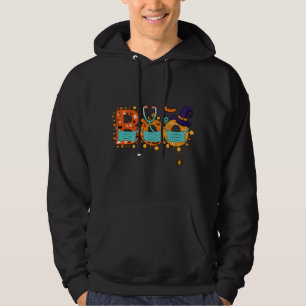 BOO Wearing A Mask Funny Health Worker Nurse Hallo Hoodie