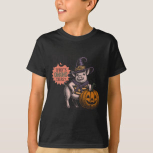 Boo Who's Oinking There Halloween Funny Pig Lovers T-Shirt