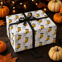 Boo Witch, Bats & Full Moon Halloween Wrapping 