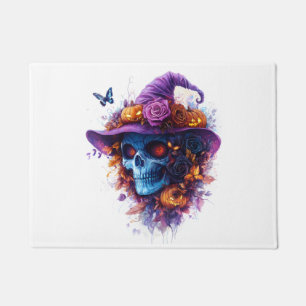 Boo!" Witch Hat Halloween Doormat