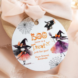 Boo Witches  Halloween party treat Favour Tags