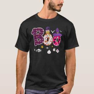 Boo With Spiders And Witch Hat Halloween 1 T-Shirt