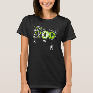 Boo With Spiders And Witch Hat Halloween T-Shirt