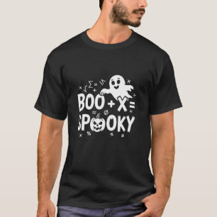 Boo + X = Spooky Funny Math Halloween Shirt