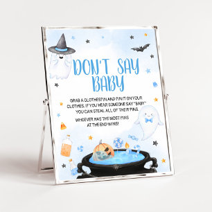 Boo-y Halloween Baby Shower Don't Say Baby Poster