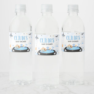 Boo-y Halloween Baby Shower Water Bottle Label