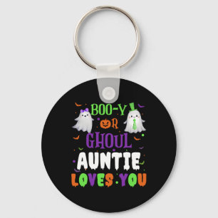 Boo-y Or Ghoul Auntie Loves You By Halloween Men W Key Ring