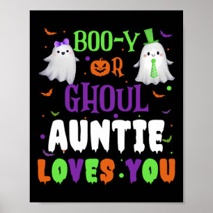 Boo-y Or Ghoul Auntie Loves You By Halloween Men W Poster