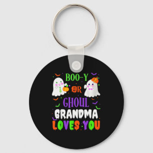 Boo-y Or Ghoul Grandma Loves You Boo Halloween Bab Key Ring