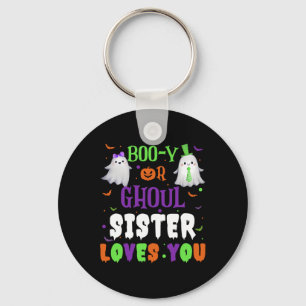 Boo-y Or Ghoul Sister Loves You By Halloween Men W Key Ring