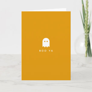 BOO YA   Halloween Ghost Modern Yah Fun Booya Card