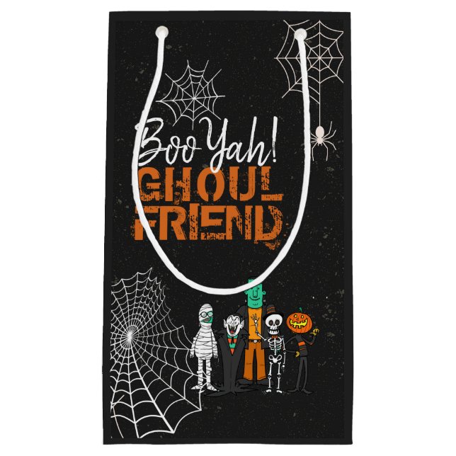 Boo Yah Ghoul Friend Halloween Monsters ID684 Small Gift Bag (Front)