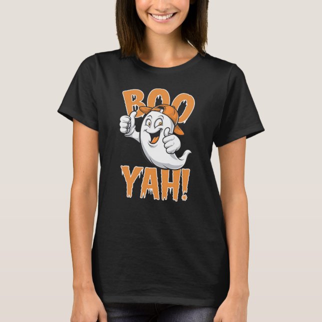 Boo Yah Happy Ghost T-Shirt (Front)