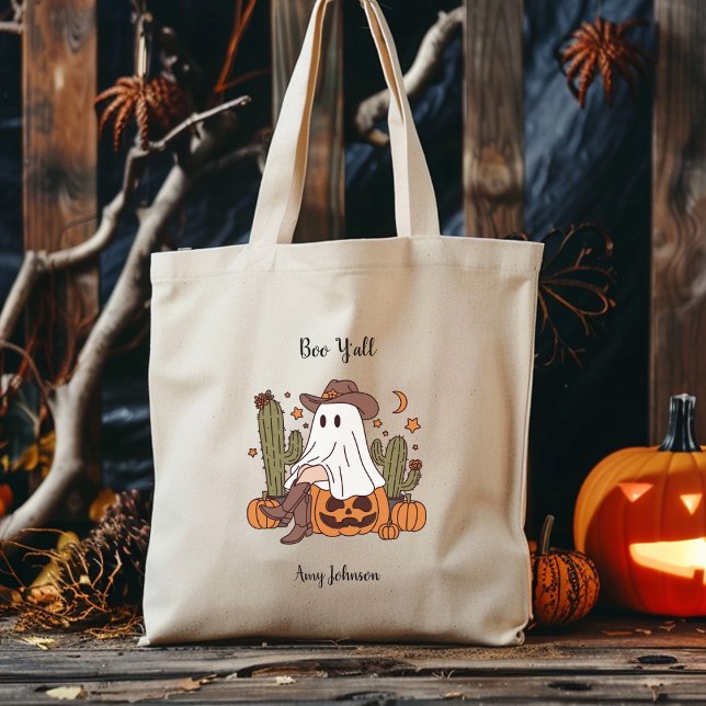 Boo Y'all Custom Halloween Western Tote Bag (Creator Uploaded)