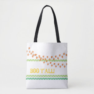 BOO Y'ALL Fall Fest Family Halloween Treats Fun Tote Bag