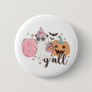 Boo Y'All Halloween 6 Cm Round Badge