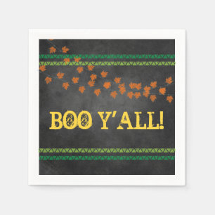 Boo Y'all Halloween Family Friendly Fun Fall Napkin