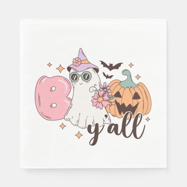 Boo Y'All Halloween Napkin (Front)