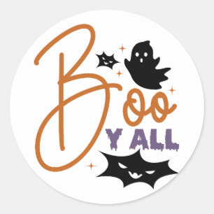 Boo Y'all Halloween Sticker Design