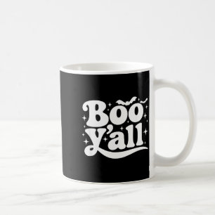 Boo Y'all Southern Retro Halloween Quote Saying Ba Coffee Mug
