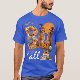 Boo Y'all Three Golden Retriever Dogs Halloween Co T-Shirt