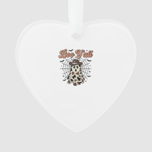 Boo Yall Western Ghost Halloween Design Ornament