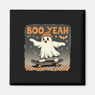 Boo Yeah Halloween Funny Spooky Ghost Skateboard  Magnet