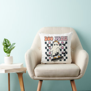 Boo Yeah - Retro Cute Ghost Skateboard Cushion