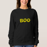 Boo yellow and black spooky Halloween