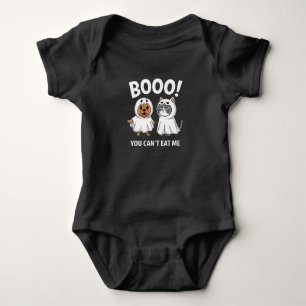Boo You Can't Eat Me Dogs And Cats Funny Halloween Baby Bodysuit