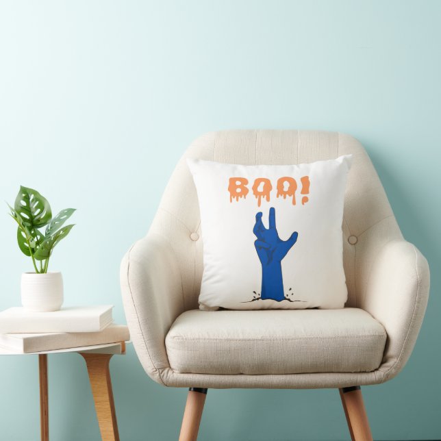 BOO! Zombie Hand Halloween Design Cushion (Chair)