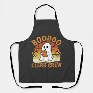 Booboo Clerk Crew Halloween Ghost Design_1 Apron