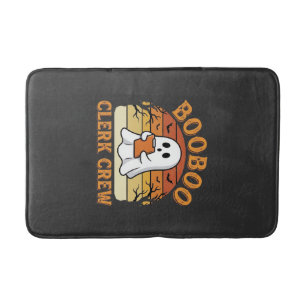 Booboo Clerk Crew Halloween Ghost Design_1 Bath Mat
