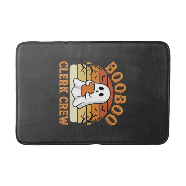 Booboo Clerk Crew Halloween Ghost Design_1 Bath Mat (Front)