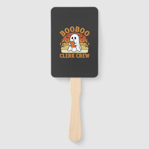 Booboo Clerk Crew Halloween Ghost Design_1 Hand Fan