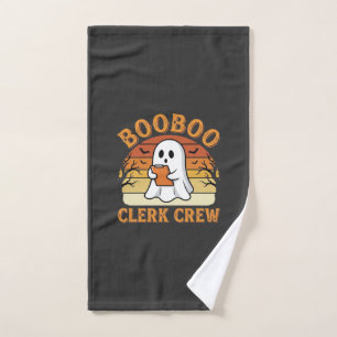Booboo Clerk Crew Halloween Ghost Design_1 Hand Towel