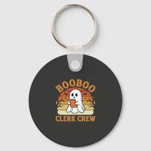 Booboo Clerk Crew Halloween Ghost Design_1 Key Ring