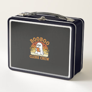 Booboo Clerk Crew Halloween Ghost Design_1 Metal Lunch Box