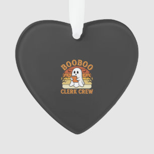 Booboo Clerk Crew Halloween Ghost Design_1 Ornament